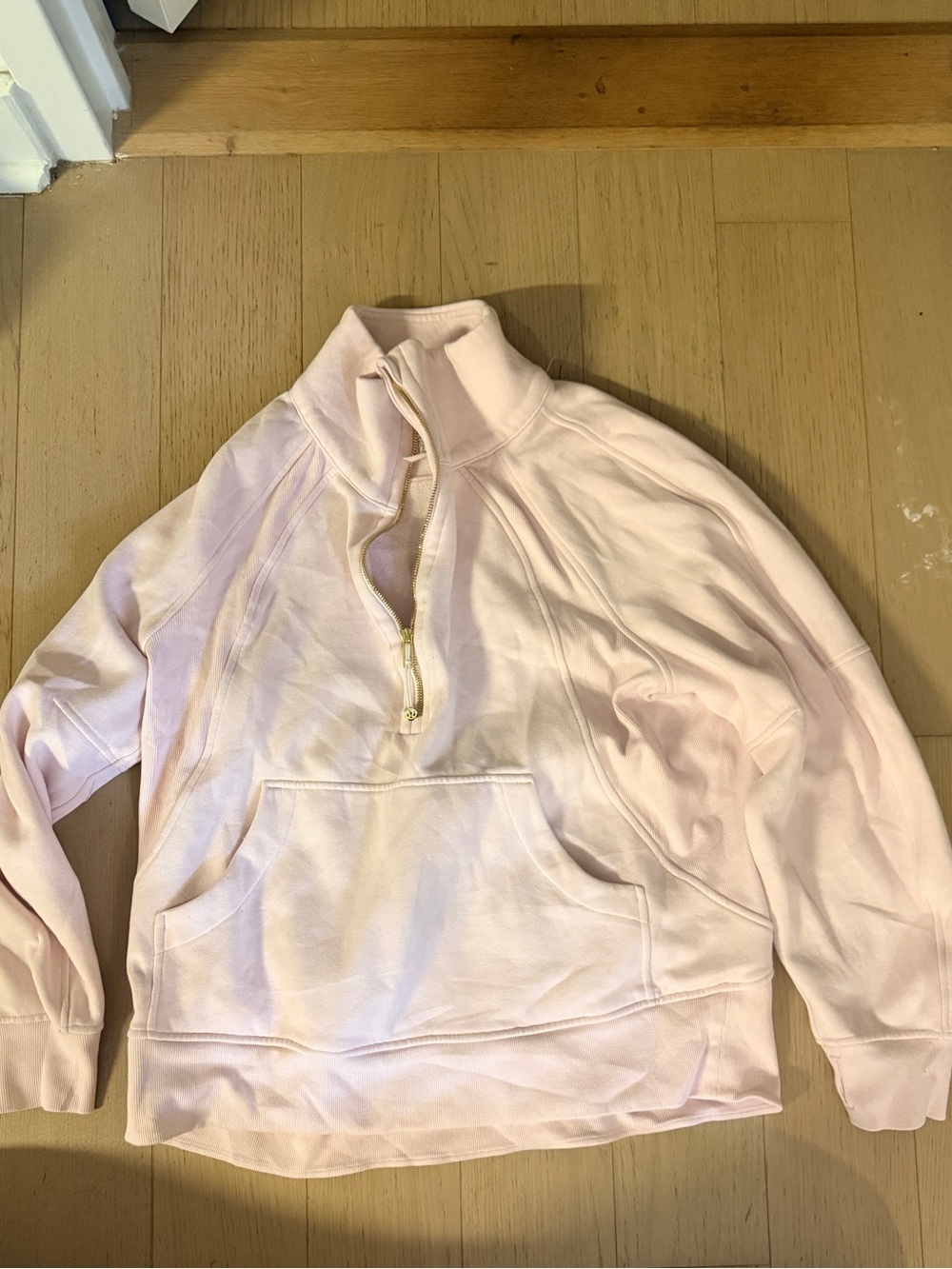 Lululemon Scuba Oversized Half-Zip Pullover Light Pink